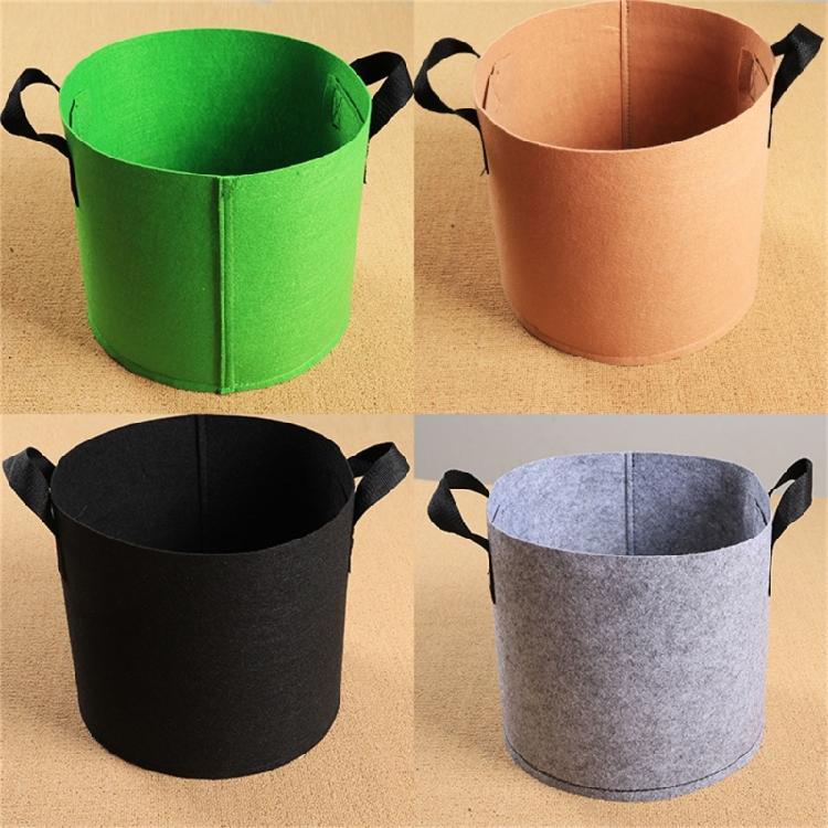 Nonwoven Fabric Grow Bags Garden Plant Pots with Handle Nonwoven Texture Suitable for Growth of Vegetables and Flowers