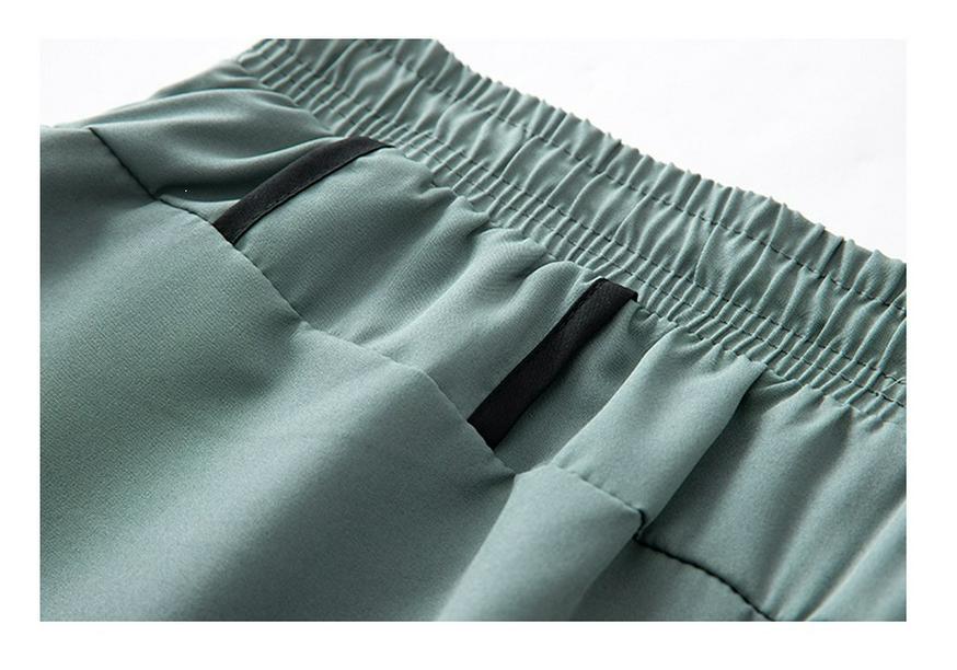 Unisex Quick-Dry Fake Two-Piece Summer Sports Shorts, Anti-Exposure, Running Three-Quarter Style