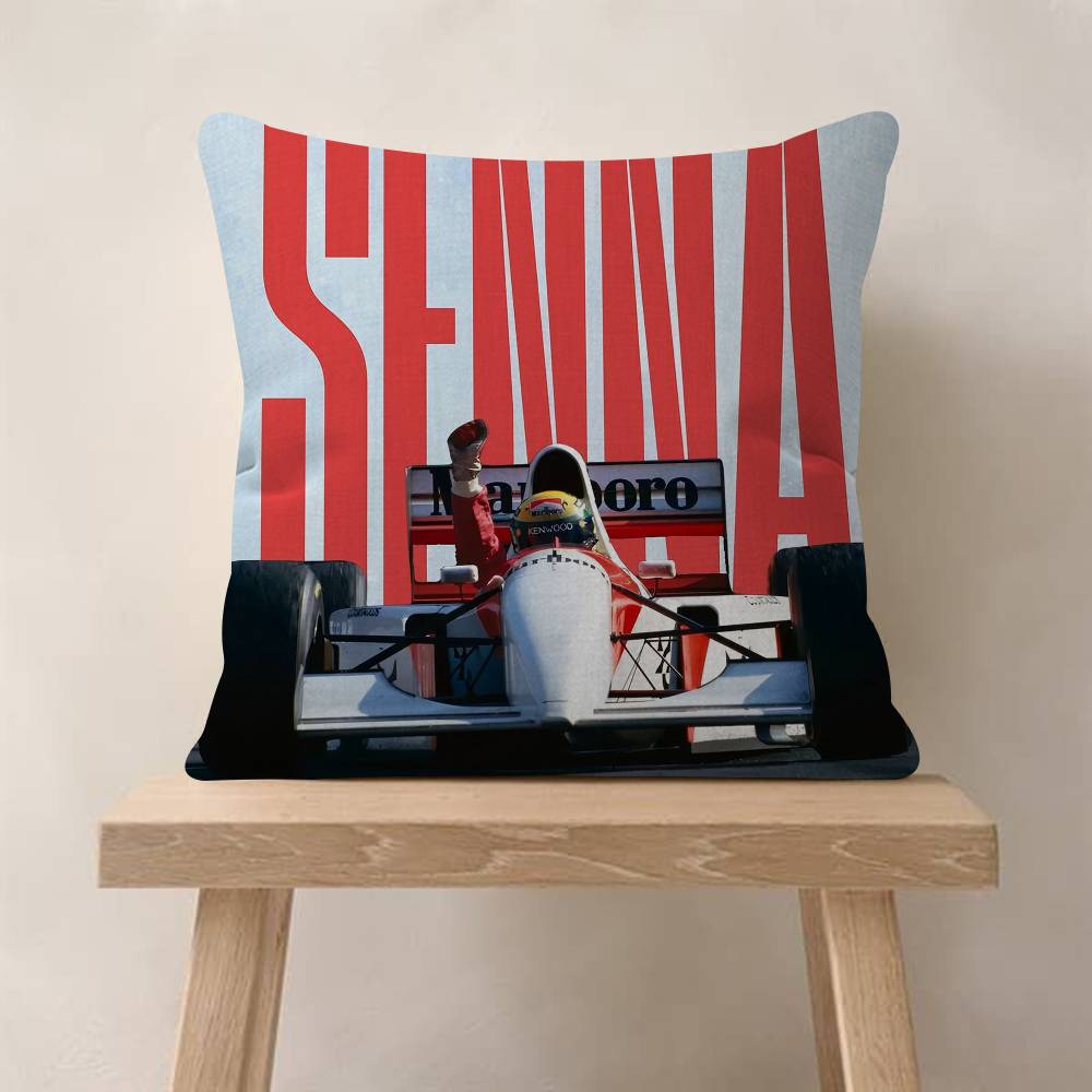 1Pc Ayrton Tacing Driver Senna Cushion Cover Inches Farmhouse Decor Home Throw Pillow Covers For Couch Decorations