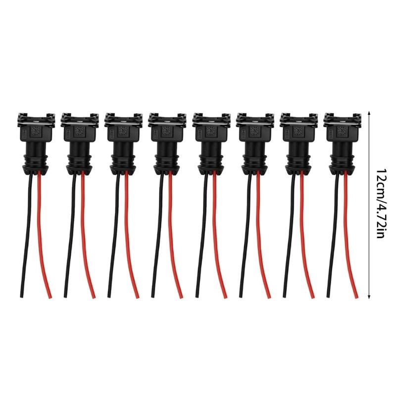 8PCS Automotive EV1 Wiring Harness Connector Corrosion Resistant OBD1 Fuel Injectors Plugs Quick Fixing for  