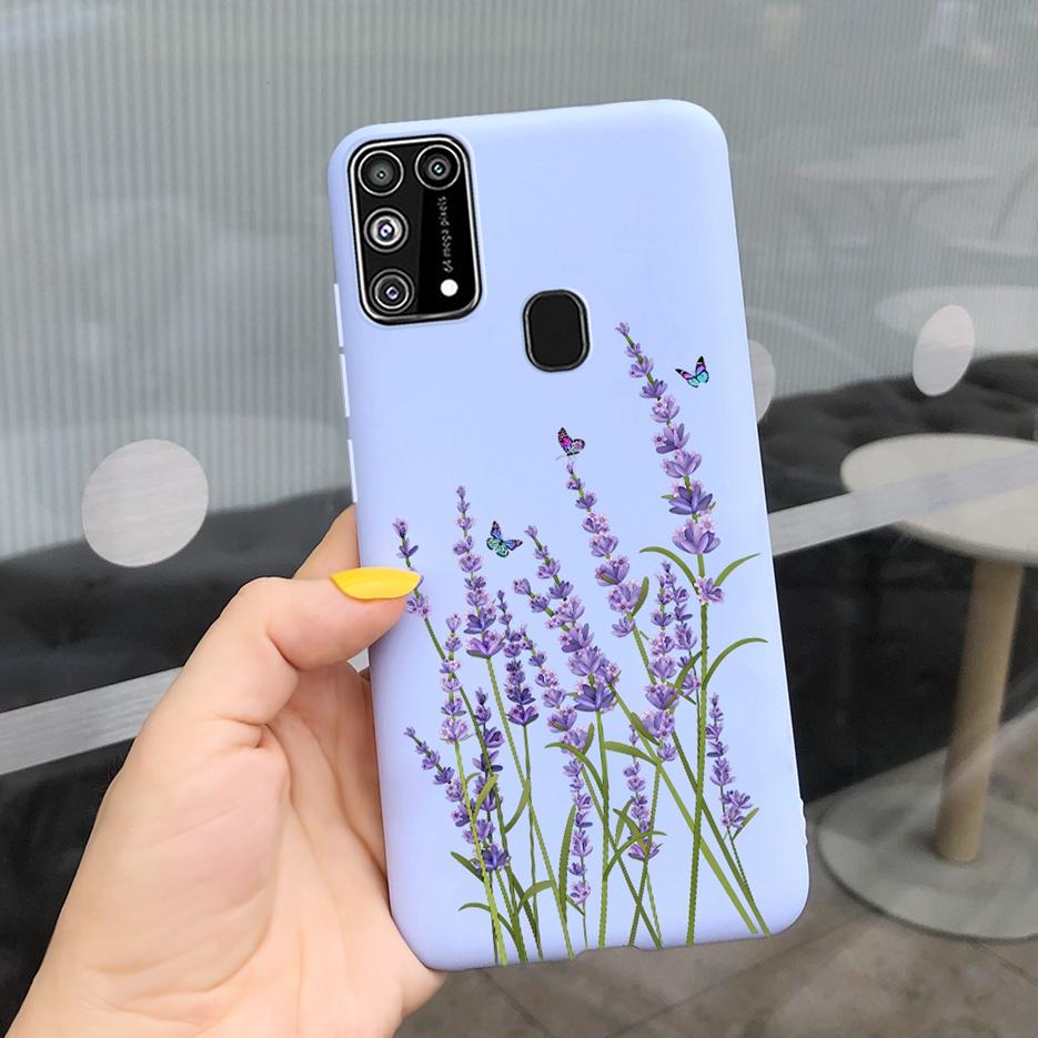 For Samsung Galaxy M31 Case SM-M315F Cute Bear Cartoon Painted Cover Phone Case For Samsung M31 M 31 GalaxyM31 Bumper Soft Funda