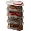 4Pcs Stackable Airtight Spice Storage Container Kitchen Organizer For Herbs Grains Kitchen Container 15x8.5x24cm