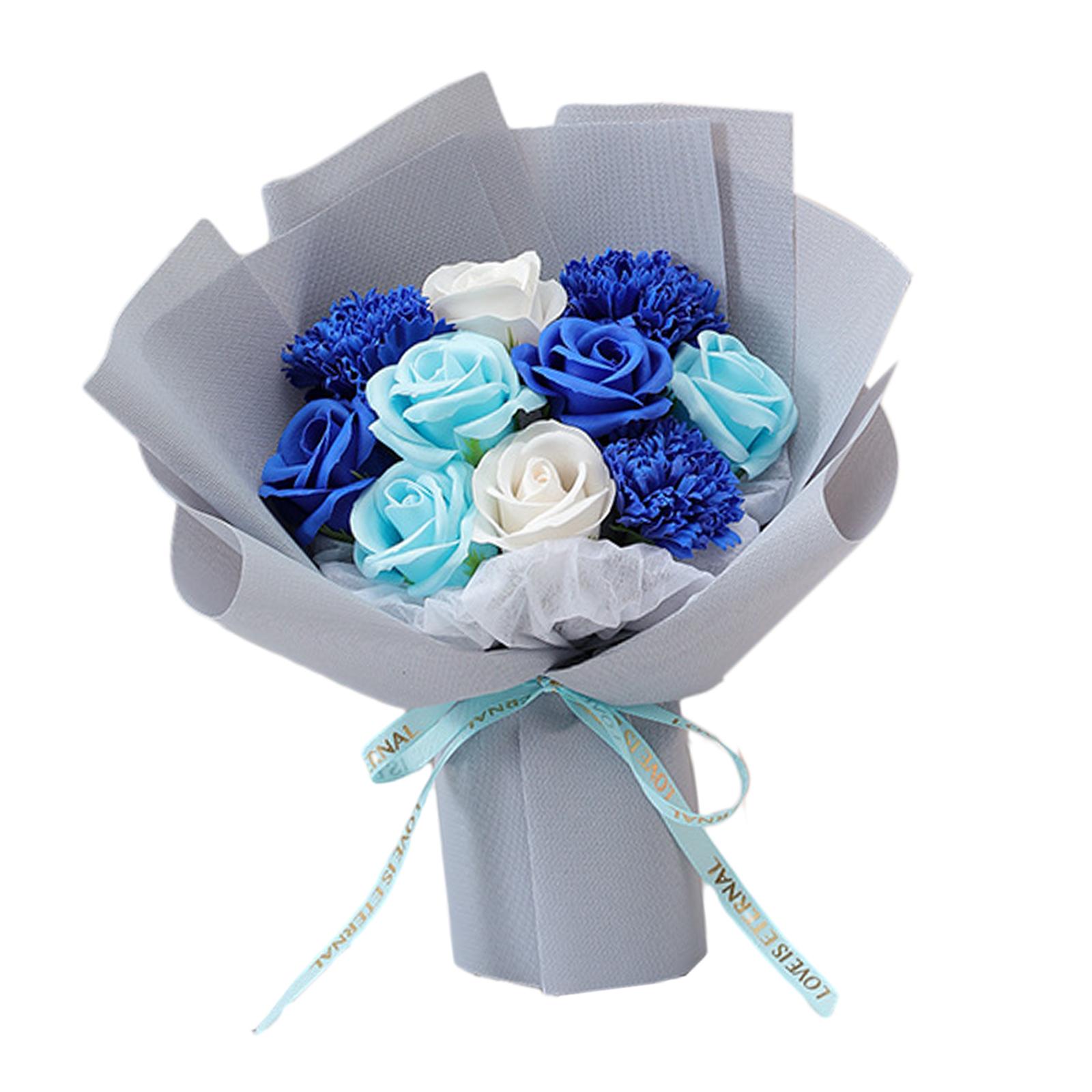 Rose Flower Bouquets Soap Flower Preserved Flowers for Special Occassions Thanksgiving Graduation Festival Girlfriend Boyfriend