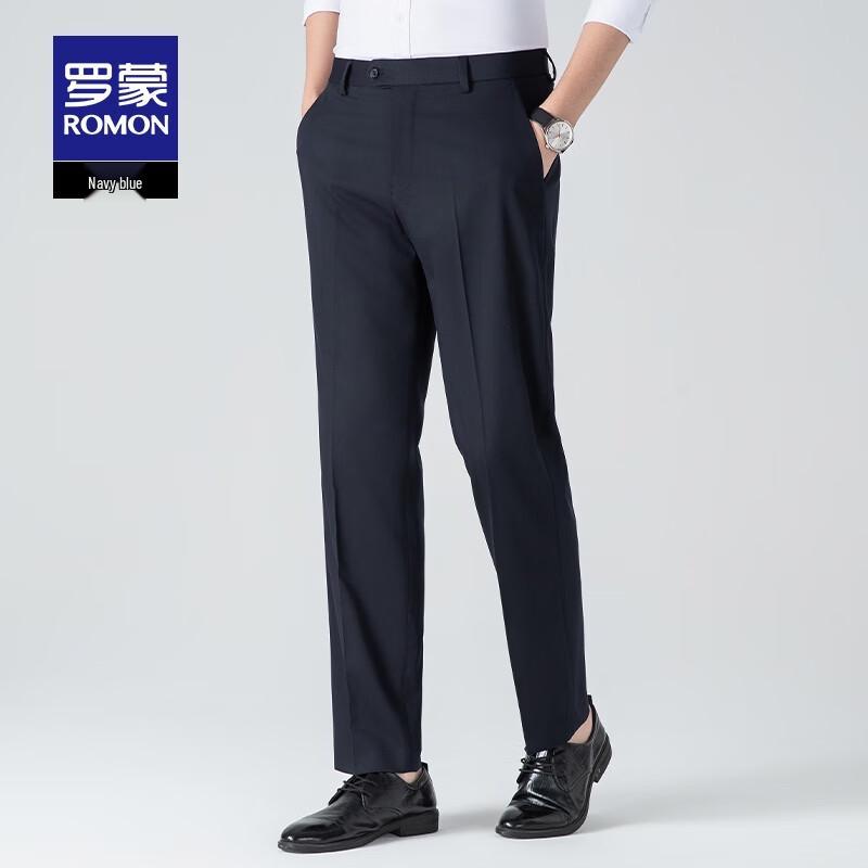 ROMON Men's Straight-Leg Business Dress Pants