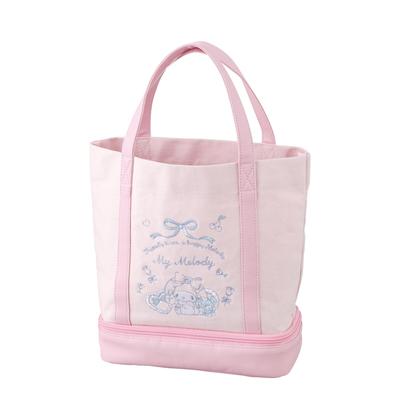 Marushin Tote Bag, Sanrio My Melody, Fluffy Ribbon, Round Bag, Golf, Insulated, 3335016100
