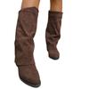 New Style Shoes: Casual Mid-calf Women's Shoes, Pointed-toe Boots That Don't Reach The Knee, and Fashionable Large-sized Boots