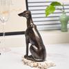 Antique Bronze Vintage Greyhound Dog Statue Resin Animal Figurine for Anniversary Gift Living Room Home Decor Accent