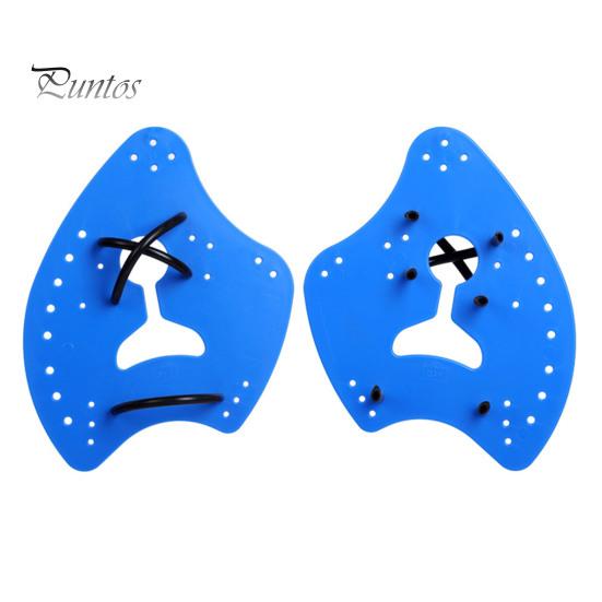 Porous Drainage Swim Fins 1 Pair Swimming Hand Paddle with Silicone Strap Holes Professional Kids Resistance Reducing Fin Adults Beginner Freestyle