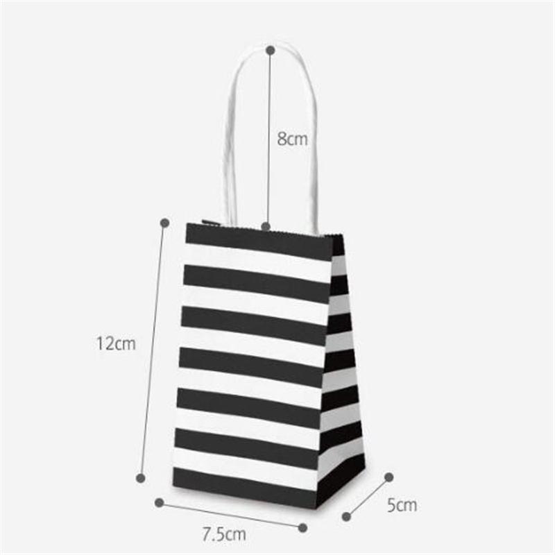 10pcs pink striped tote bag holiday gift packaging snack packaging bag
