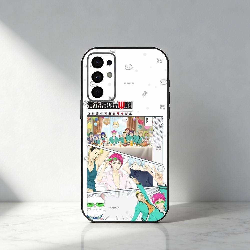 Anime Boy S-Saiki Kusuo Phone Case For Samsung S25,S24,S21,S22,S23,S30,Ultra,S20,Plus,Fe,Note,5G Black Cover