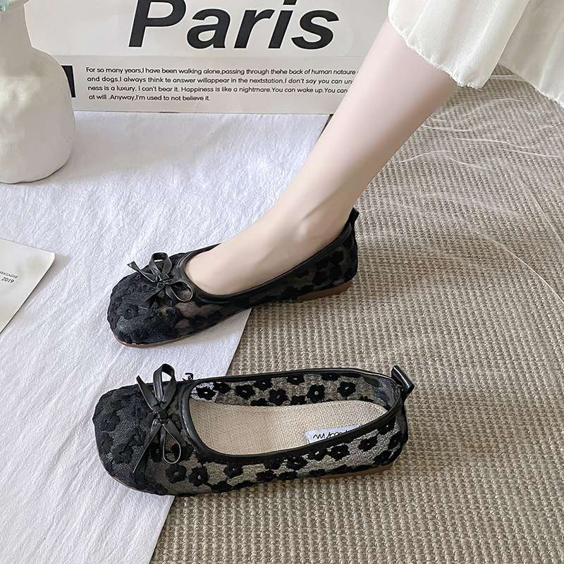 Gentle Single Shoes for Women with Outer Shoes 2025 New Summer Mesh Breathable One Pedal Soft Sole Old North Cloth Shoes for Women