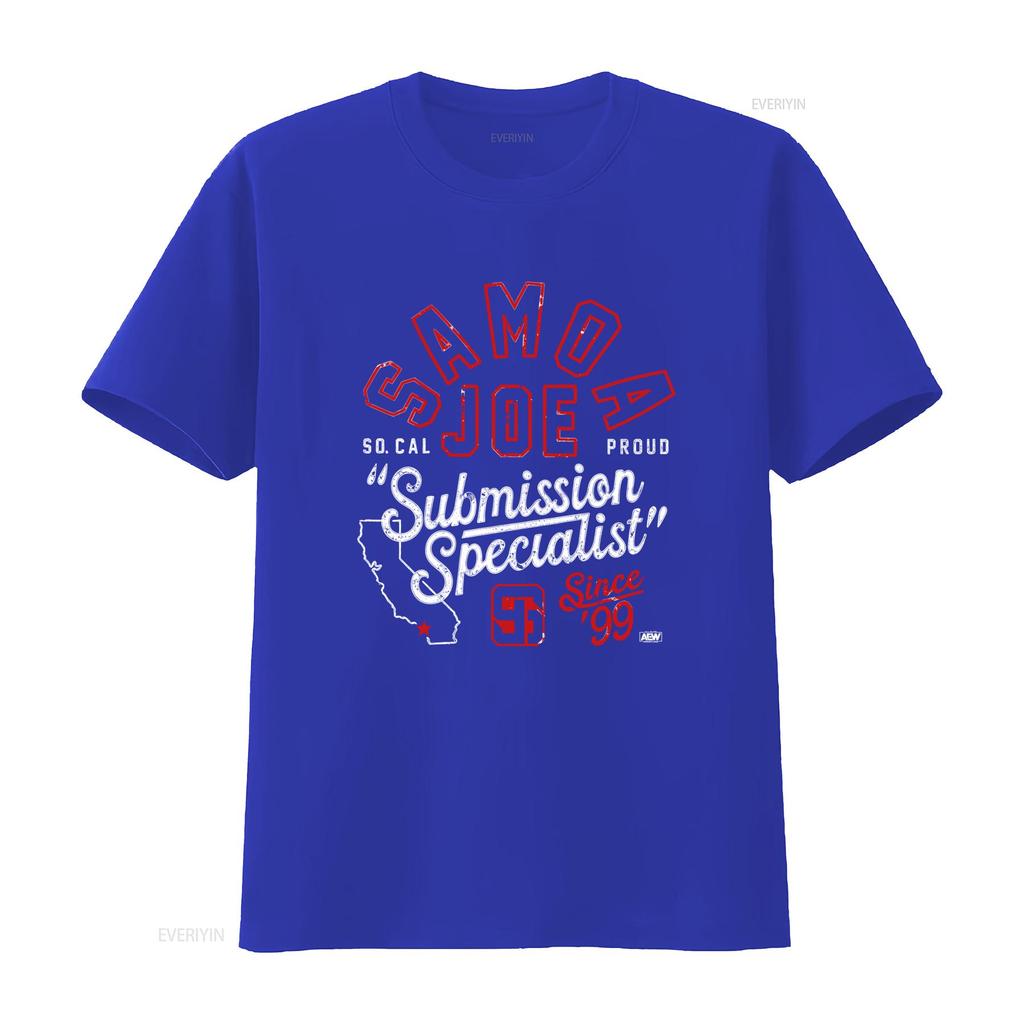 Samoa Joe Submission Specialist T-Shirt AEW Offiziell So Cal Stolz Seit 99 Vintage Gewaschen Atmungsaktives Oberteil Für Den Alltag