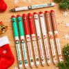 4Pcs Christmas Erasable Pens Santa Snowman Reindeer Patterns Gel Pens 0.5mm Refillable Writing Pens