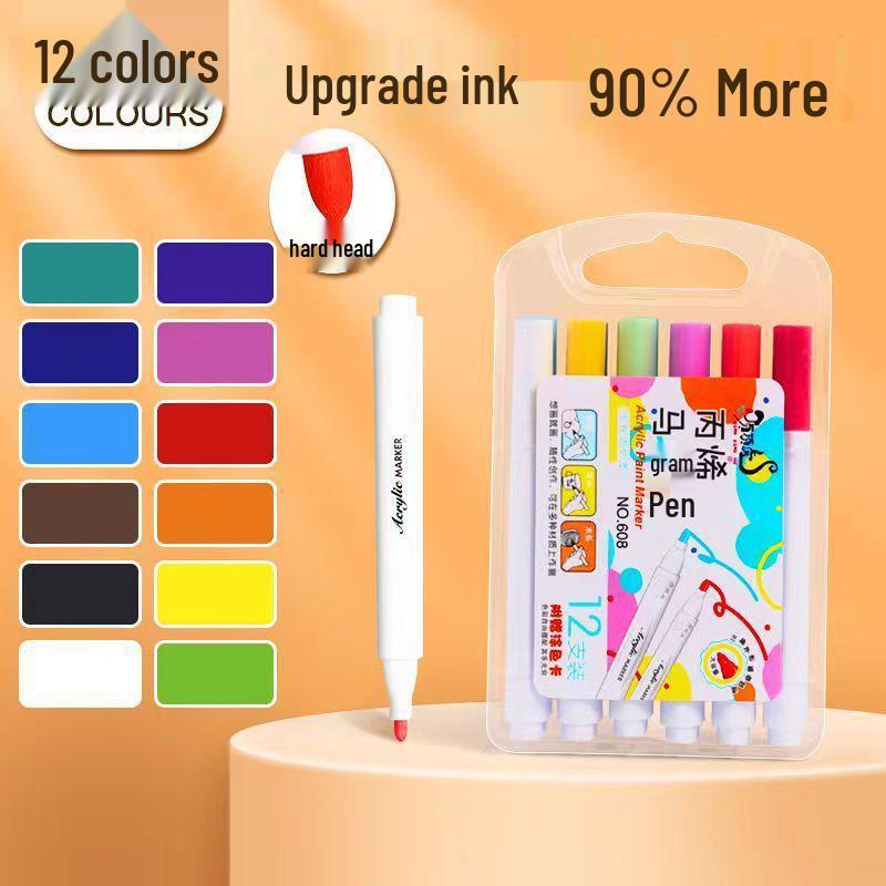 Triangular Barrel Acrylic Marker Set - 24/80 Colors for Creative DIY and Graffiti Art