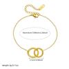 Gold Interlocking Circle Bracelet for Women