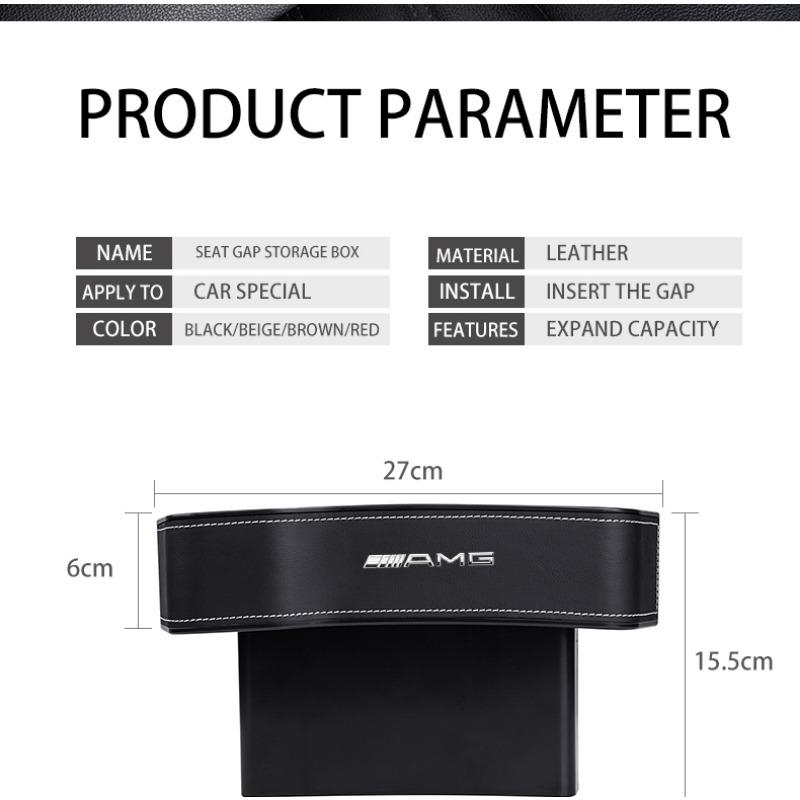 Multifunctional Car Seat Crevice Storage Box Seat Gap Slit Pocket Manager For Mercedes Benz AMG W212 W205 W246 W177 W176 W213 GLC GLE GLS ML Welcome