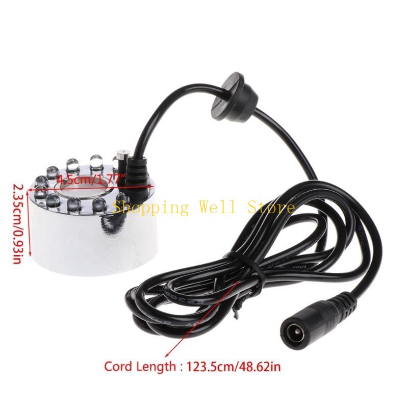 KX4B Maker Fogger Water Fountain Pond Fog Machine Atomizer with 12 LED Light
