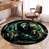 Custom Name Halloween horror Printed Round Rug Carpet Chair Rug Area Rug Entryway Doormats,for Office Chair Living Room Bedroom Kitchen Room.