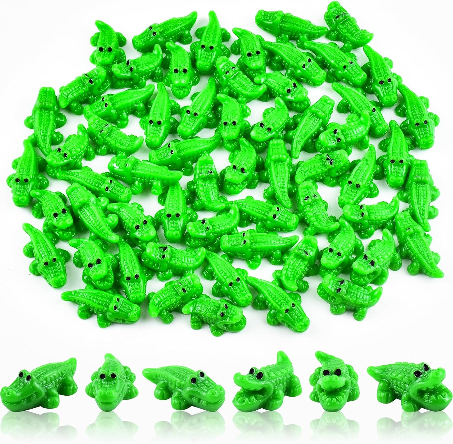 100/50 шт. Мини-крокодилы Маленькие смоляные животные для кукольного домика Сада фей Ландшафта Аквариума Сада фей Домашний декор 50pc