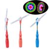 1pc LED Music Windmill Spinner Glow Rainbow Flashing Windmill Rotating Toy Spinning Mini Handheld Light Up Windmill Toy