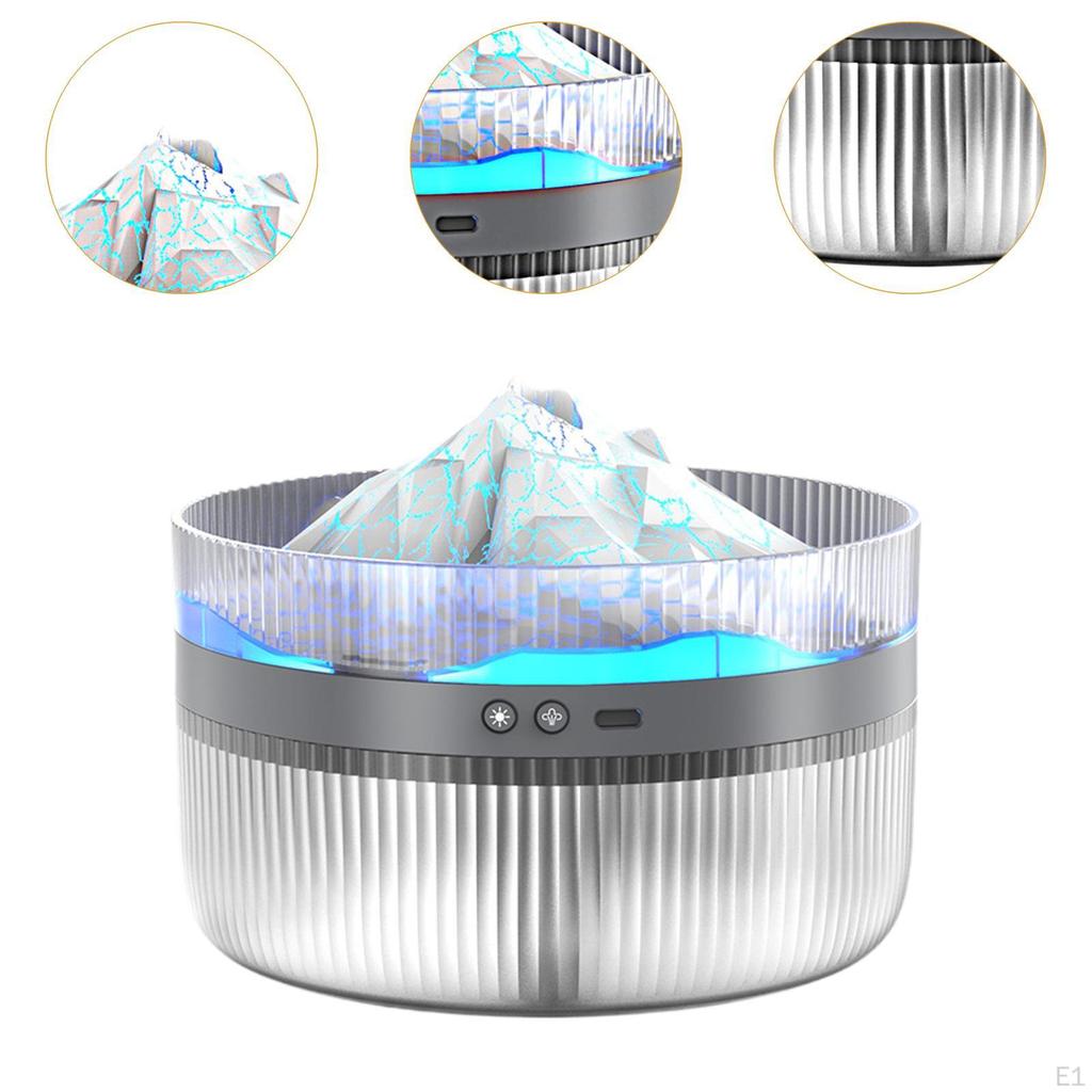 Air Humidifier 2 Mist Modes Comfortable Convenient Refilling Aroma Diffuser with Red and Blue Lights