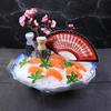 Japanese Style Ceramic Sushi Plate Fan Shaped Appetizer Sushi Dessert Serving Dish Plates Decorative Asian Artistic Dinner Lunch
