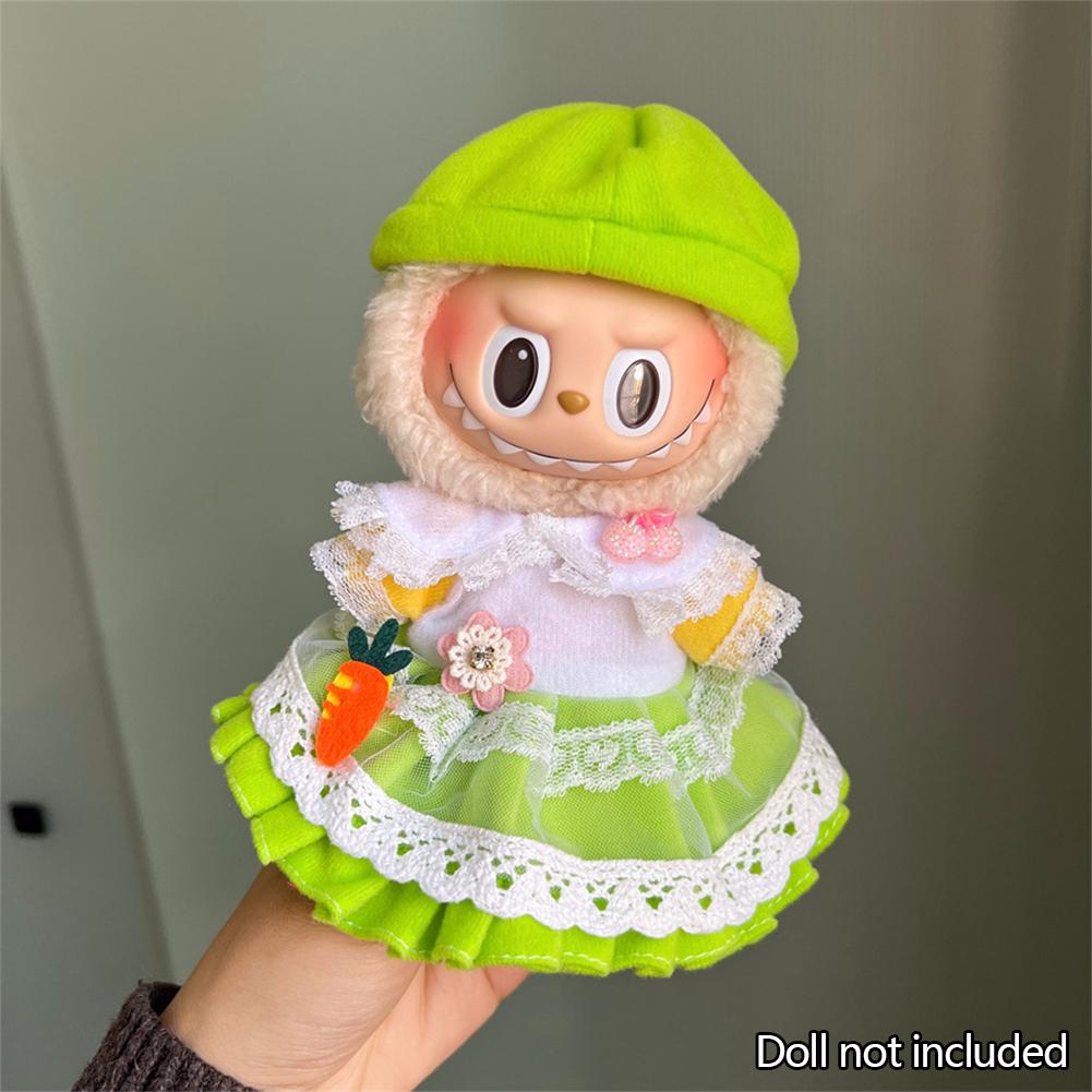 For 17cm Labubu Doll Clothes Fashion Clothes Hoodies Doll Clothes Color Match Hoodies Dolls Accessories Cute Decoration Little Cloths