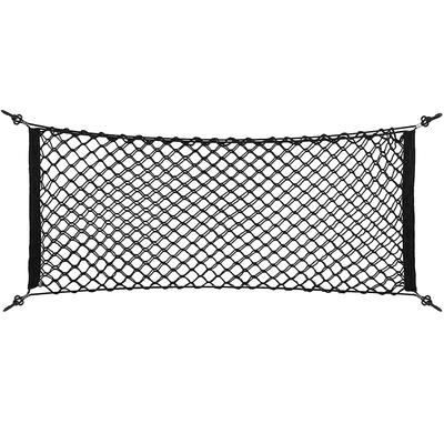 35.5 X 15.7 Inch Rear Cargo Net Adjustable Elastic Mesh Storage Organizer Large Capacity Stretchable Trunk Storage Net