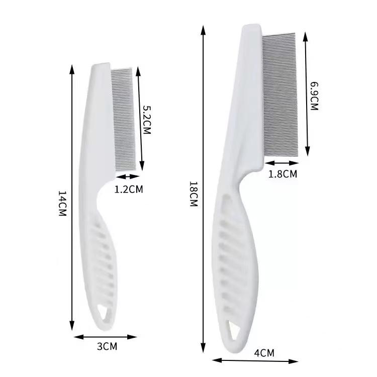 Pet Hair Shedding Comb Stainless Steel Flea Comb for Cat Dog Comfortable Pet Flea Hair Grooming Comb Dog Cat Fur Removal Brush