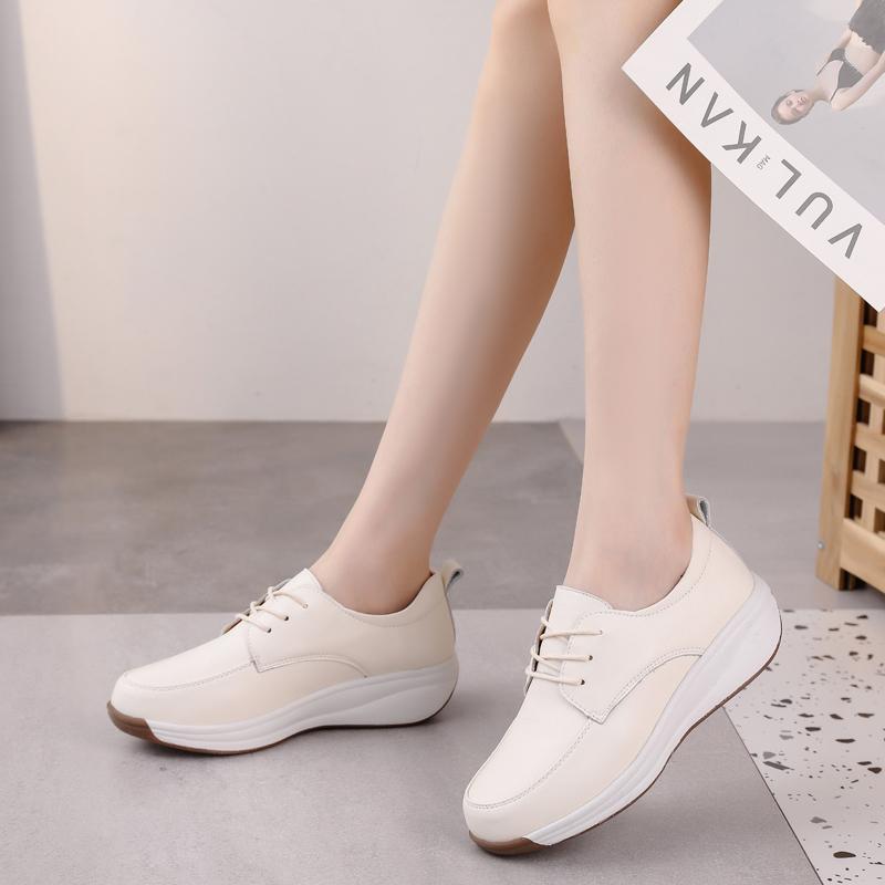 Women's Leather Boots Driving Comfort Women’s Wedge Sneakers Casual Nurse Loafers for Girls Walking Minimalist Summer Maternity Shoes for Women