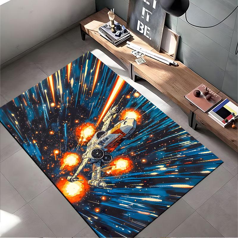 Space Battle Starship Design suitable as a non-slip mat for the living room or bedroom sofa