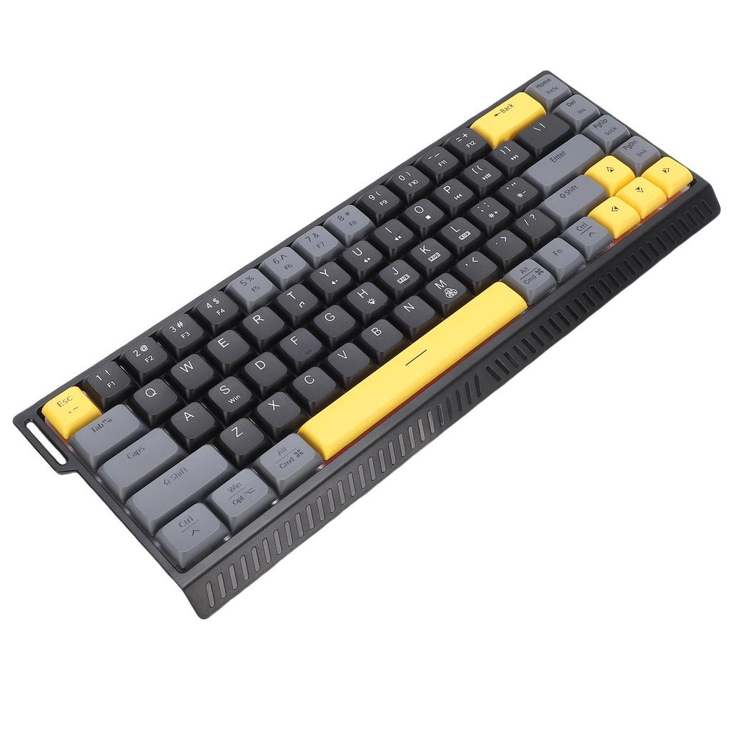 Wired Computer Keyboard Quiet Anti Ghosting RGB Backlit Slim 68 Keys Keyboard Scissor for Work Gaming