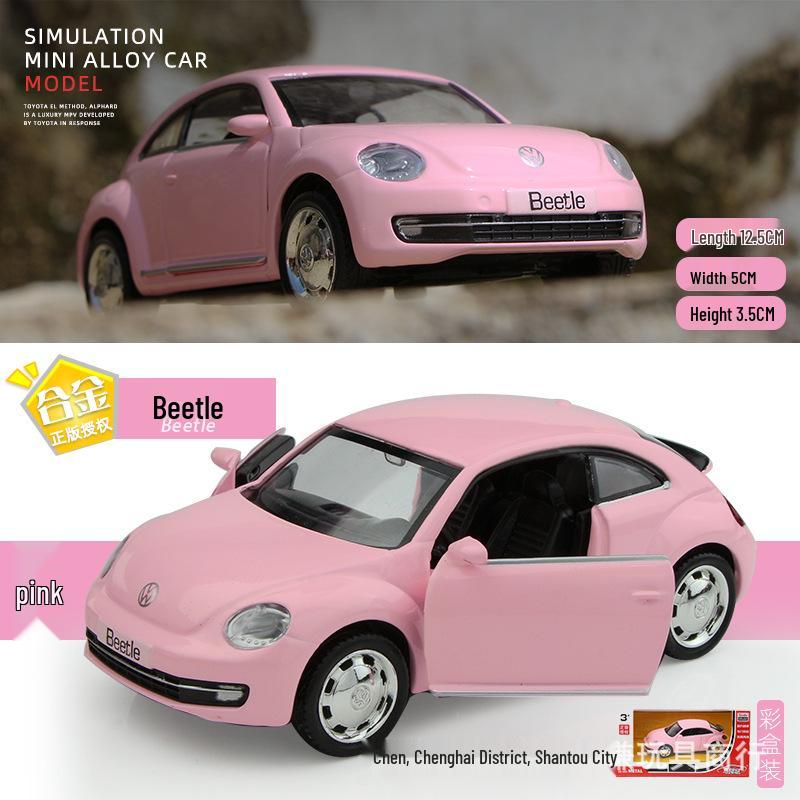 1:36 Pink Heart Model Car for Girls - Douyin Influencer Style Alloy Toy Car