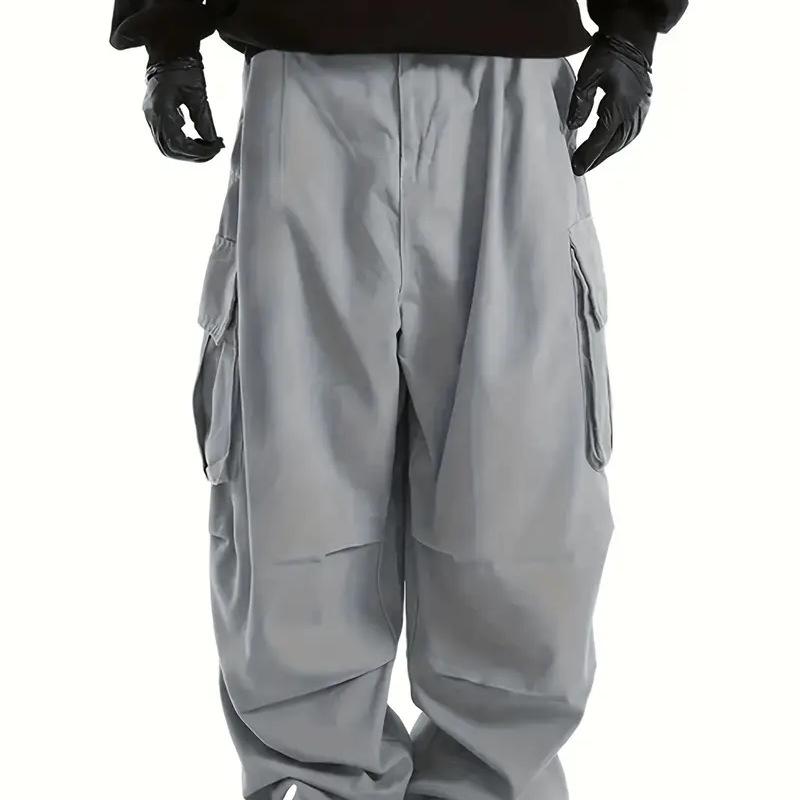 Men's Cross-Border Wide-Leg Joggers, European/American Style Cargo & Drop-Crotch Pants