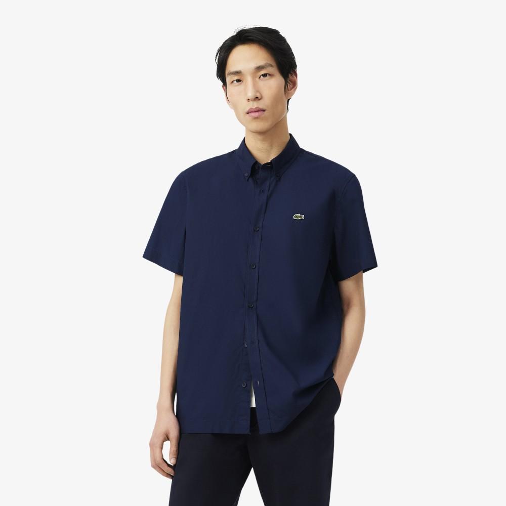 [lacoste] Мужская легкая рубашка с коротким рукавом из поплина CH2312-56G166 38