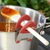 1pc pote de aço inoxidável clipes laterais anti-slide colher titular clipe conveniente gadgets de cozinha