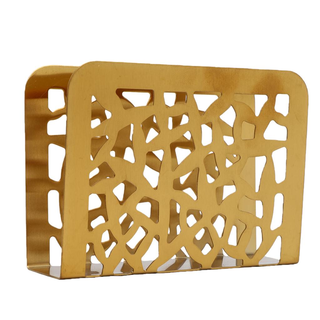 Tabletop Napkin Holder Stainless Steel Hollowed Metal Paper Napkin Holder Tissue Dispenser for Kitchen Countertop Bar