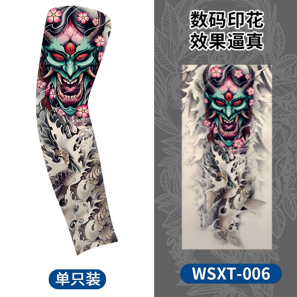 Cooling Sleeve Arm Cover Sun Protection Sleeve Outdoor Sports Arm Sleeve Tattoo Style Printed Design UV Protection Sleeve One Size