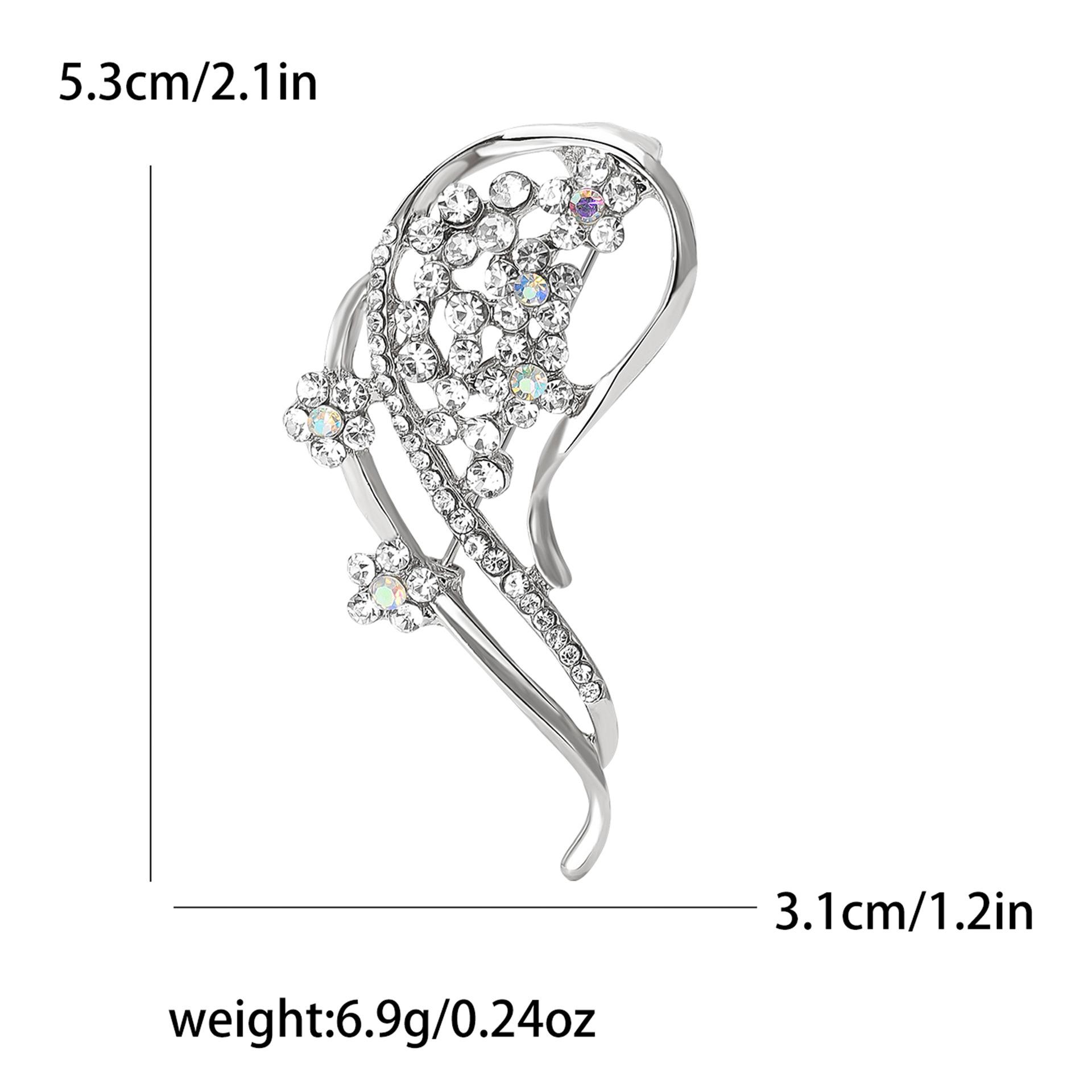 

Элегантный темперамент модный сплав горный хрусталь цветок брошь высокого класса изысканный женский костюм шаль корсаж ювелирные изделия булавка