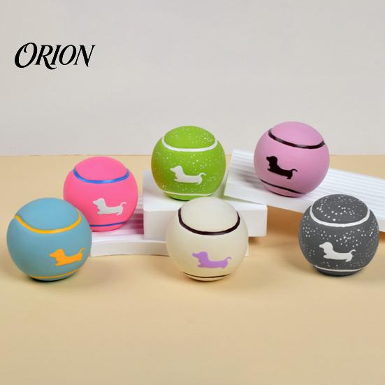 Cute Dachshund Pattern Pet Supplies Latex Squeaky Dog Ball, Interactive Fetch Pattern, Elastic Bouncing Balls for Puppy Training Chew Toy Small Medium