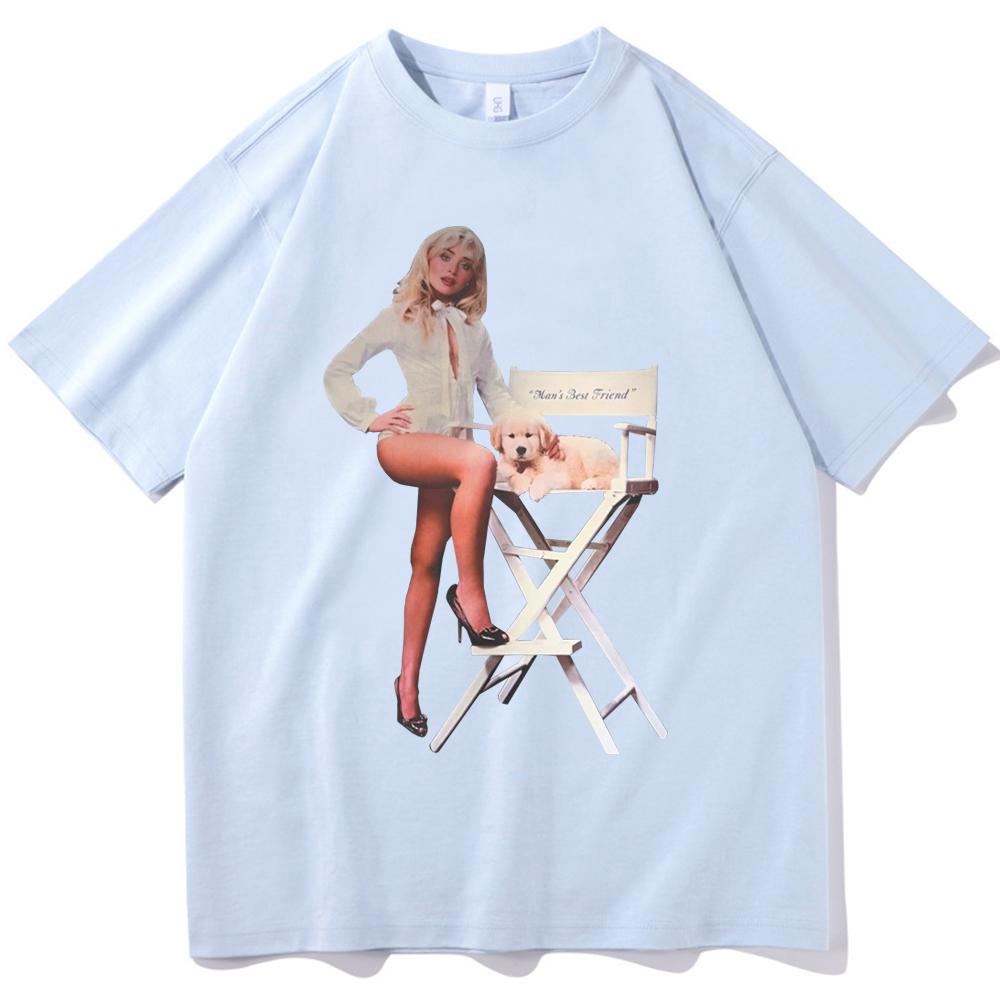 Sabrina Carpenter Best Friend T-Shirt Women Summer Female Y2K Clothing Women Cotton Harajuku Fashion Casual Streetwear Tees Tops