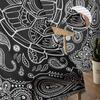 Abstract Texture Turtle Paisley Retro Black Sheer Curtains for Living Room Decor Window Curtains Kitchen Tulle Voile Curtains