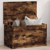 Chest in Smoked Oak Finish 60 x 35 x 35 cm Wood Based Material