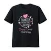 Womens In This Family No One Fights Alone Breast Cancer Awareness  T Shirt Black Vintage Washed Fashion Breathable Casual