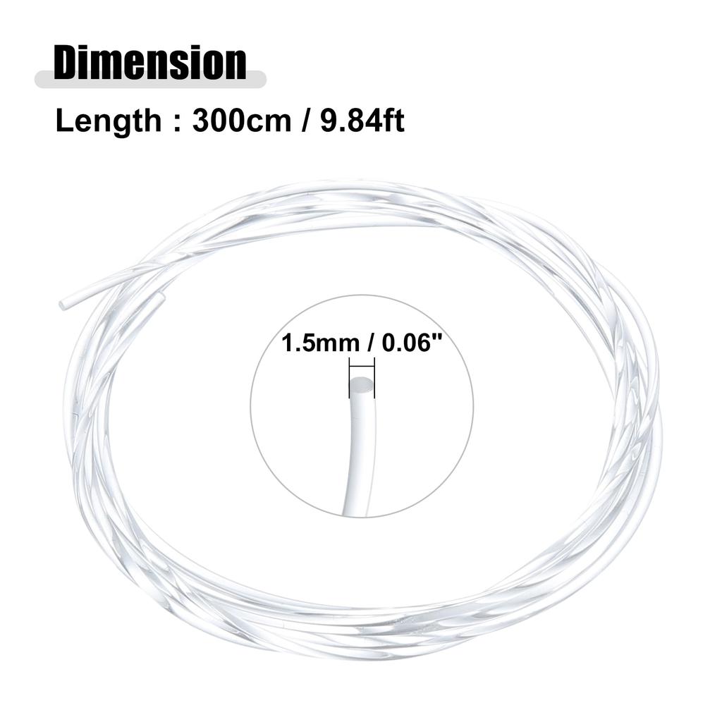 ACROPIX Fiber Optic Cable Fiber Optic Side Glow Cable for Car Plastic Universal PMMA 1.5mm 300cm Clear 1pcs