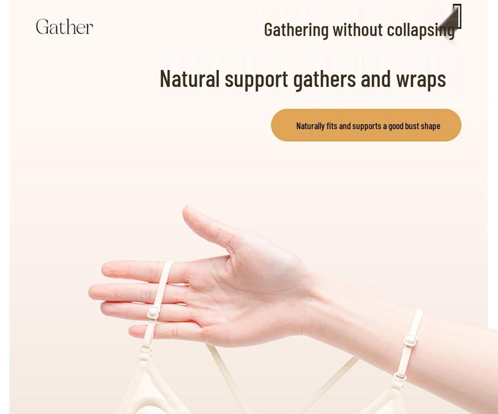 Seamless Backless U-Shaped Push-Up Bra with Thin Straps for Summer