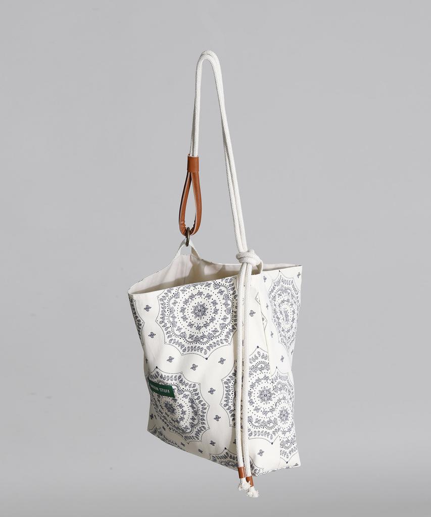 Green Stuff Loose Fit Rope Shopper Bag R1 Paisley - Ivory