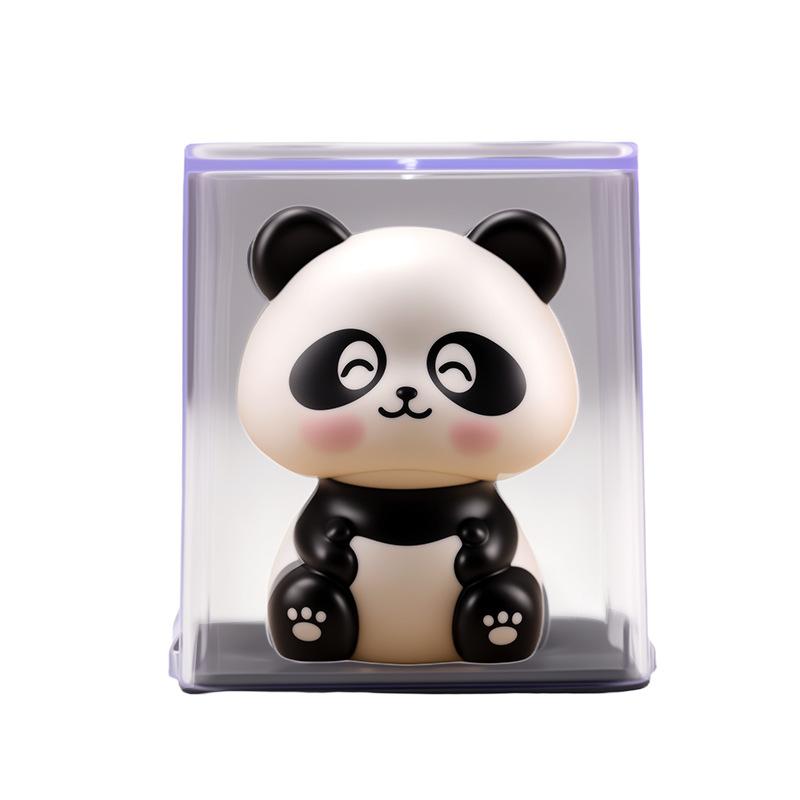 

1Pc Solar Energy Panda Doll Lucky Car Decoration Cute Shaking Head Panda Figure Ornament Collection Model Creative Gifts