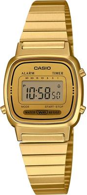 Casio Armbanduhr Digital NEUES Design Gold Übersee-Modell Damen LA670WGA-9 [Ware]