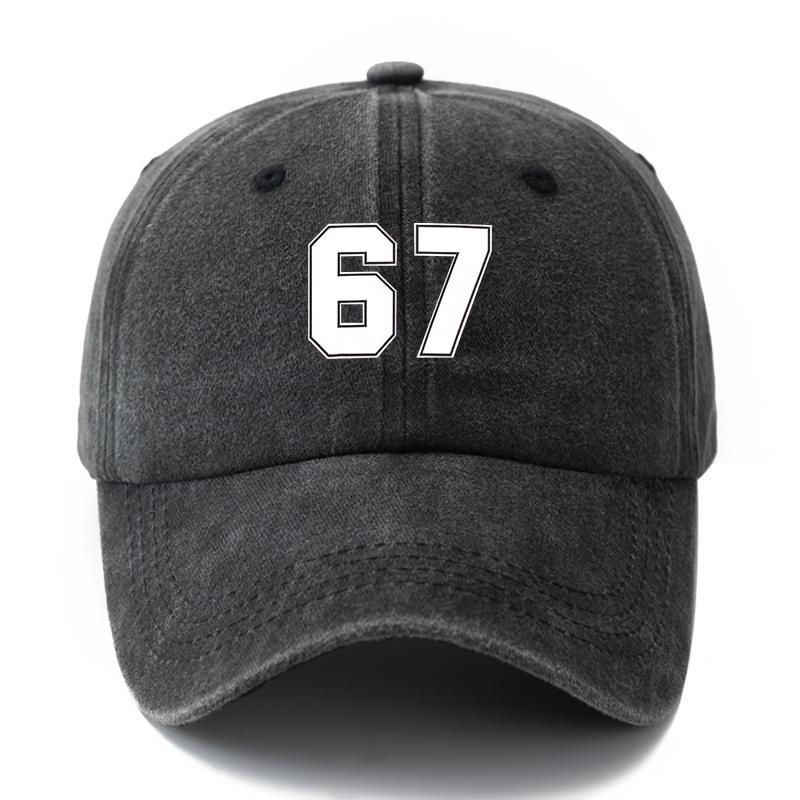 

Baseball Cap with the Number 67 Printed on It, Outdoor Travel Sun Protection Hat чёрный